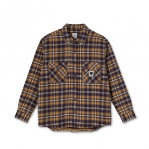 POLAR CAMICIA UOMO FLANNEL SHIRT PLUM