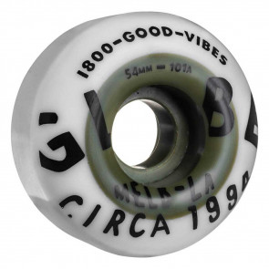 GLOBE RUOTE GOODS VIBES DUAL POUR WHITE HUNTER GREEN 54MM 