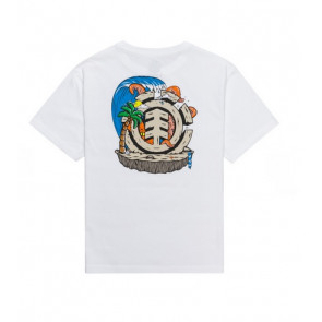 ELEMENT T-SHIRT RAGAZZO ICON ISLAND SS OPTIC WHITE