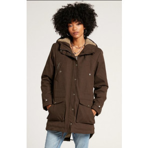 VOLCOM GIACCA DONNA WALK ON BY 5K PARKA DARK BROWN