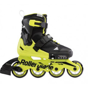 ROLLERBLADE PATTINI IN-LINEA BAMBINO MICROBLADE NERO GIALLO NEON