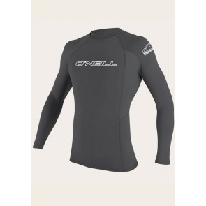 O'NEILL LICRA UOMO BASIC SKINS L/S RASH GUARD GRAPHITE