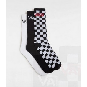 VANS CALZE CLASSIC CREW BLACK WHITE (3 PAIA)