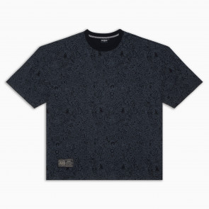 DOLLY NOIRE T-SHIRT UOMO INFERNO OVER PATTERN BLACK