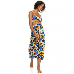 ROXY SARONG PAREO DONNA COOL AND LOVELY PRINTED ANTHRACITE FLOWER
