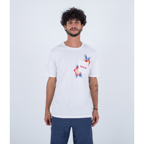 HURLEY T-SHIRT UOMO EVERYDAY HALEKULANI POCKET TEE WHITE