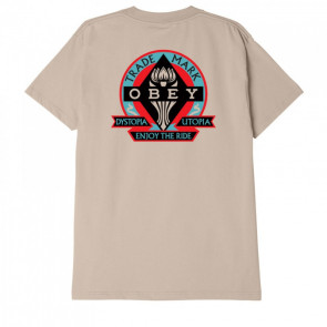OBEY T-SHIRT UOMO DYSTOPIA / UTOPIA TEE SAND