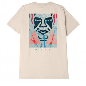 OBEY T-SHIRT UOMO OBEY DECO ICON FACE CLASSIC TEE CREAM