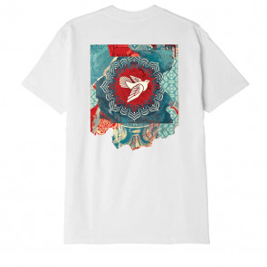 OBEY T-SHIRT UOMO PEACE DOVE BLUE WHITE
