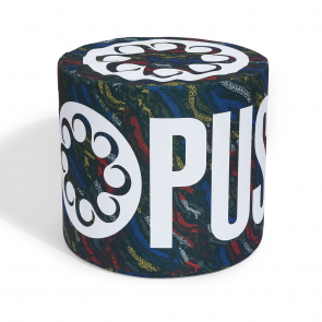 OCTOPUS DECO LOGO POUF BLACK