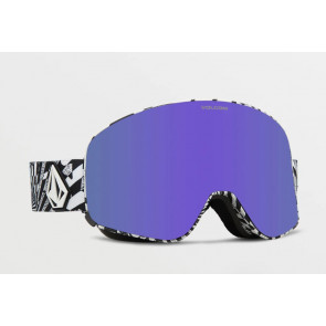 VOLCOM MASCHERA SNOWBOARD ODYSSEY OP ART PURPLE CROME + LENS YELLOW