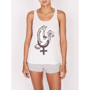 OBEY  CANOTTA DONNA PEACE DOVE DRIFTER TANK NUDE