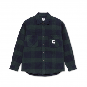 POLAR CAMICIA UOMO MIKE FLANNEL LS SHIRT NAVY TEAL