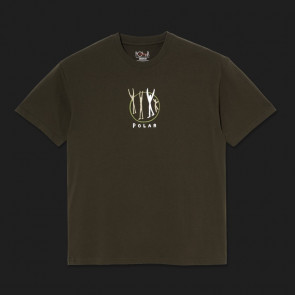 POLAR T-SHIRT UOMO POLAR GANG TEE BROWN