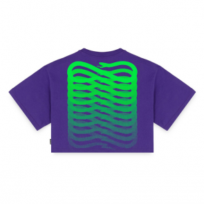 PROPAGANDA T-SHIRT DONNA RIBS GRADIENT CROP VIOLET