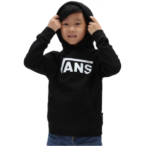 VANS FELPA BAMBINO CLASSIC PULLOVER BLACK WHITE