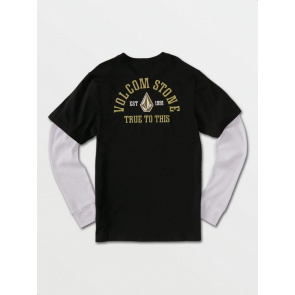 VOLCOM LONG SHIRT RAGAZZO RANCHAMIGO TWOFER BLACK