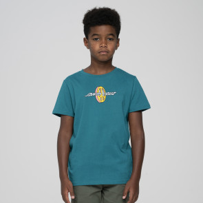 SANTA CRUZ T-SHIRT RAGAZZO YOUTH PEACE STRIP VERDIGRIS 