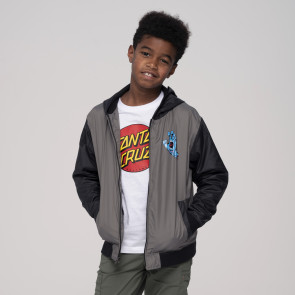 SANTA CRUZ GIACCA RAGAZZO YOUTH SCREAMING HAND JACKET CHARCOAL BLACK 