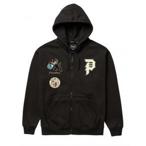 PRIMITIVE FELPA UOMO SAVIOR ZIP HOOD BLACK