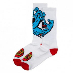 SANTA CRUZ CALZE RAGAZZO YOUTH SCREAMING HAND SOCKS WHITE