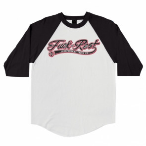 INDEPENDENT MAGLIA UOMO FTR SCRIPT BASEBALL 3/4 RAGLAN BLACK WHITE