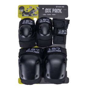 187 KILLER PADS ADULT SIX PACK BLACK