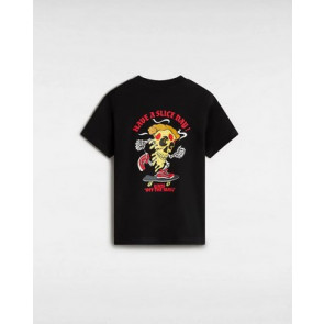 VANS T-SHIRT BAMBINO PIZZA SKULL BLACK