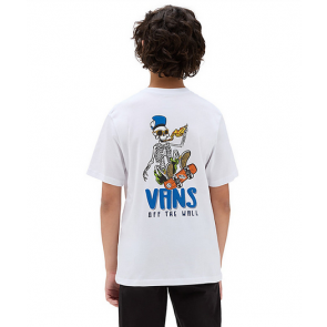 VANS T-SHIRT RAGAZZO SKULL SPLICE WHITE