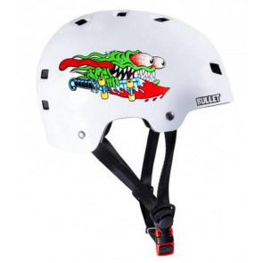 BULLET X SANTA CRUZ CASCO SLASHER YOUTH GLOSS WHITE