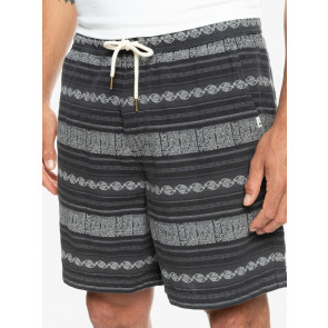 QUIKSILVER SHORTS UOMO TAXER JACQUARD BLACK