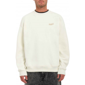 VOLCOM FELPA UOMO TOO KOOL LSE CREW DIRTY WHITE