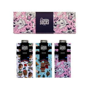 AMERICAN SOCKS CALZE TROUBLE MAKER GIFT BOX 3 PAIA