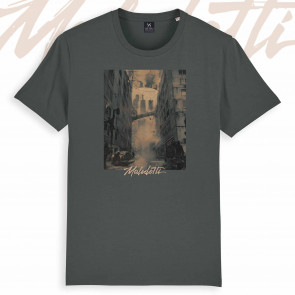 UZTZU T-SHIRT UOMO x DJ FASTCUT DEAD POETS III CENERE