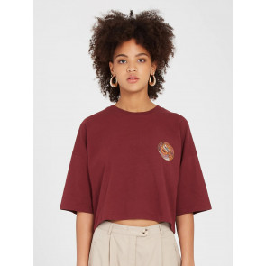 VOLCOM T-SHIRT DONNA DRUMSTONE TEE BURGUNDY