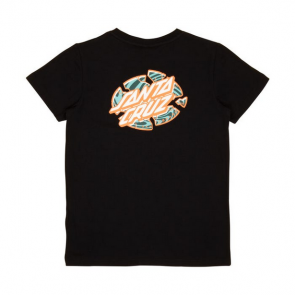 SANTA CRUZ T-SHIRT RAGAZZO YOUTH WARP BROKEN DOT BLACK