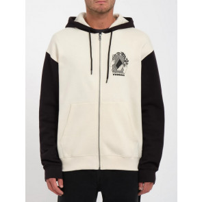 VOLCOM FELPA UOMO WATANITE ZIP DIRTY WHITE