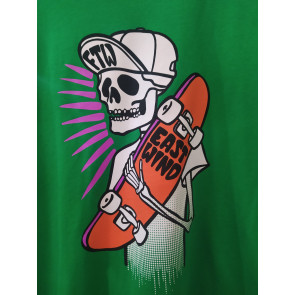 EAST WIND T-SHIRT UOMO FOR THE WIN SKULL GREEN