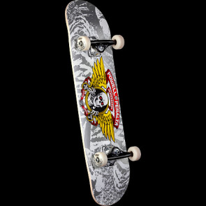 POWELL PERALTA SKATEBOARD COMPLETO WINGED RIPPER BIRCH 7.0"  BLACK SILVER 