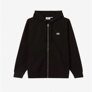 OBEY FELPA UOMO ESTABLISHED WORKS EYES ZIP HOOD BLACK