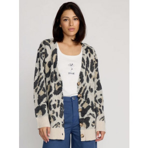 VOLCOM MAGLIONCINO DONNA WYLDING OUT CARDIGAN ANIMAL PRINT